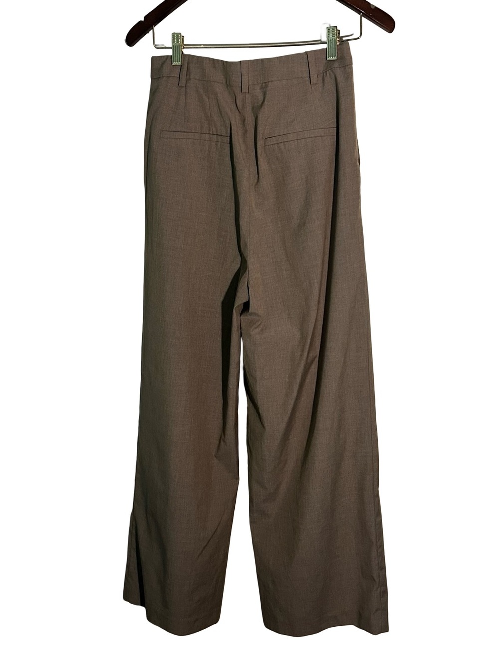 H&M Women's Wide-Leg Trousers in Brown